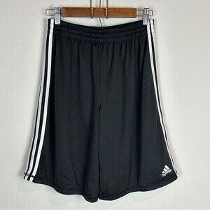 Adidas Black Mesh 3 Stripe Shorts Youth XL